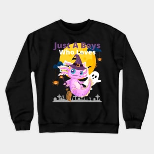 School Halloween 2022 Cool Axolotls Aquarium Pumpkins Squad Crewneck Sweatshirt